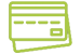 Icon of lock with credit card